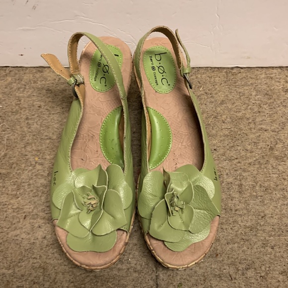 Born Concept BOC Wedge Heel Open Toe Shoes Size 9 - Picture 4 of 5